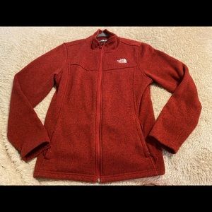The north face red XL zip Up